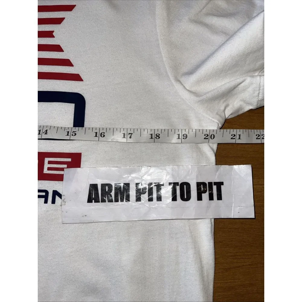 Polo Ralph Lauren T shirt Men L White Offshore Sailing Team American Flag Preppy